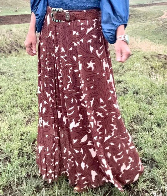 TOOLED IN PARADISE MAXI SKIRT **SALE was 45.00 NOW 35.00 All sale items are final & no returns on sale items.