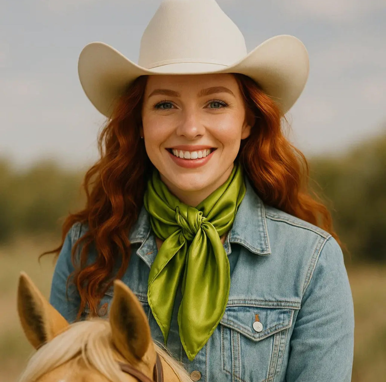 35X35" Solid Light Green Wild Rag