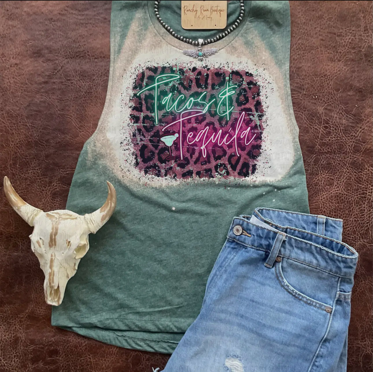 Tacos & Tequila Tank***BACK in STOCK*** SALE was 27.00 NOW 17.00 All sale items are final & no returns on sale items.
