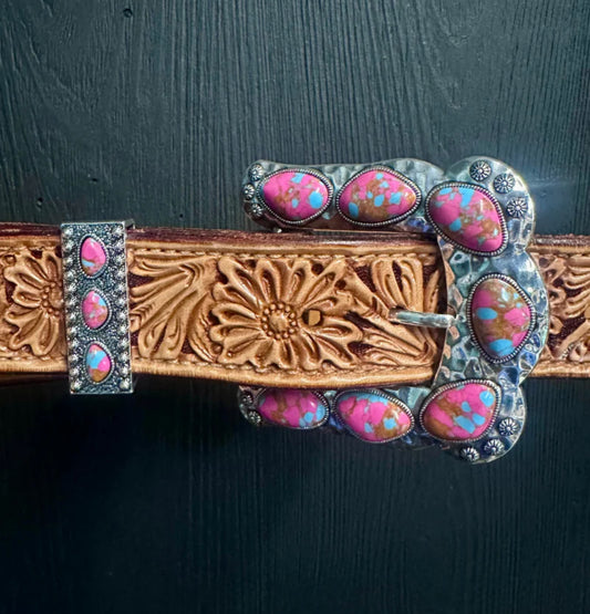 BUCKLE UP BELT BUCKLE PINK