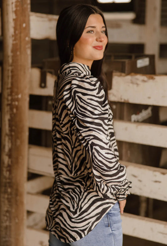 CANYON CALL TOP - ZEBRA
