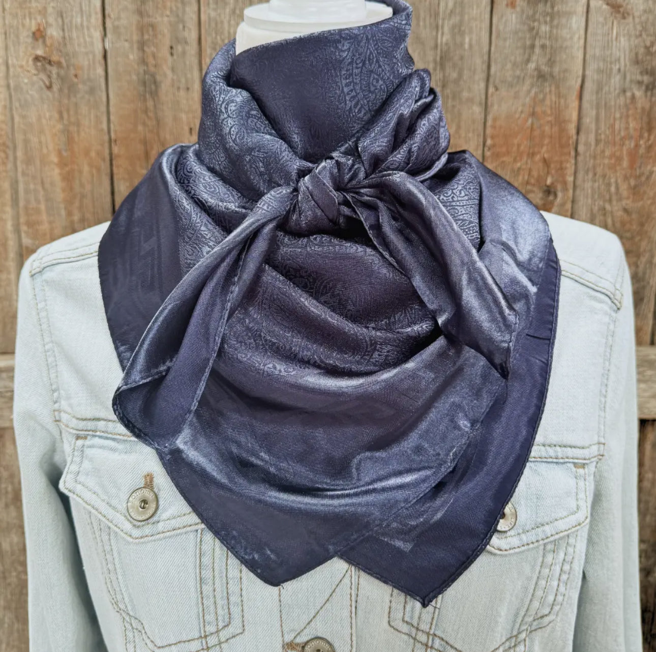 35X35" Navy Jacquard Wild Rag