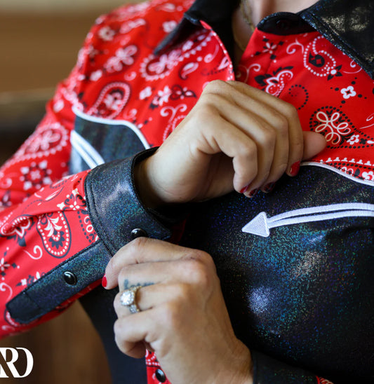 PAISLEY SHADOW SPARKLE PERFORMANCE RODEO SHIRT