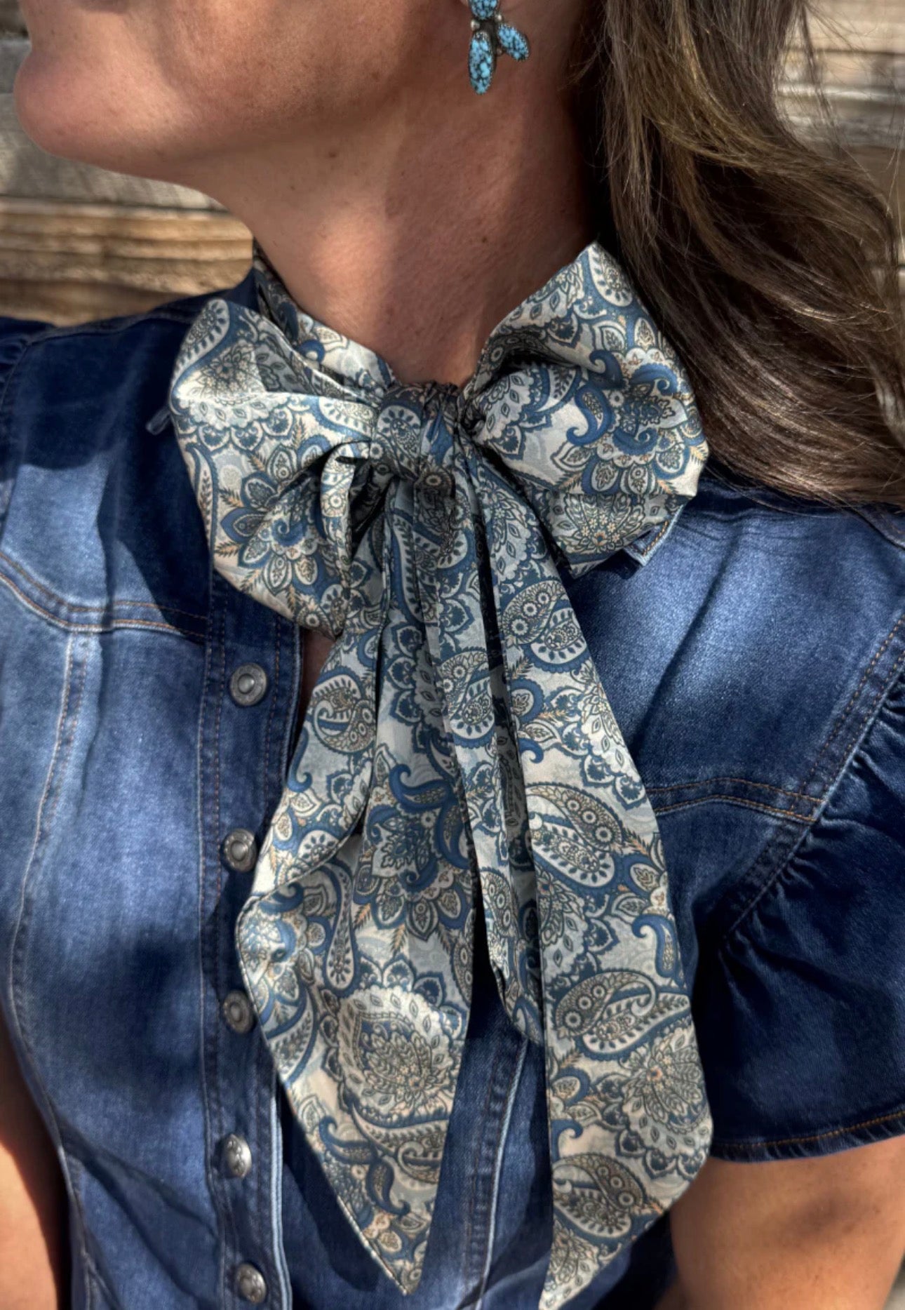 DUSTY DENIM PAISLEY LATIGO
