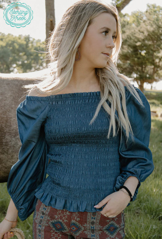 DENIM DARLING DARK BLUE **SALE was 45.00 NOW 35.00 All sale items are final & no returns on sale items.