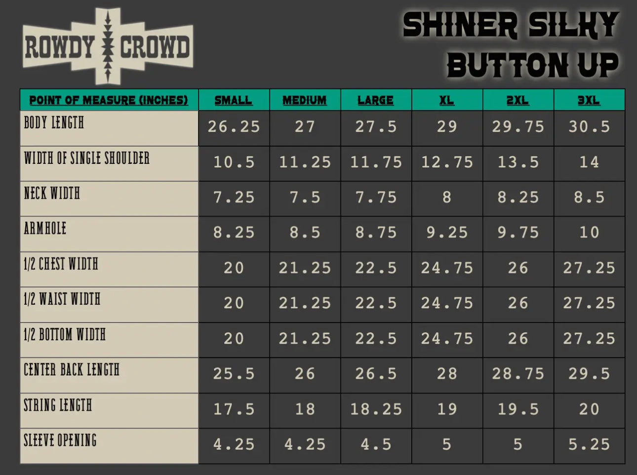 Shiner Silky Button Up **SALE was 41.50 NOW 30.00 All sale items are final & no returns on sale items.