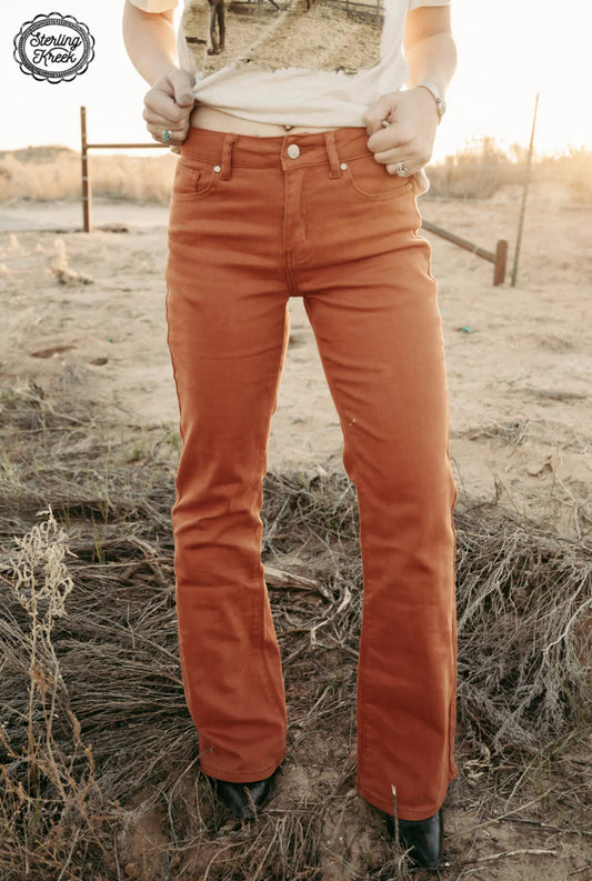 Walking west denim (rust) long