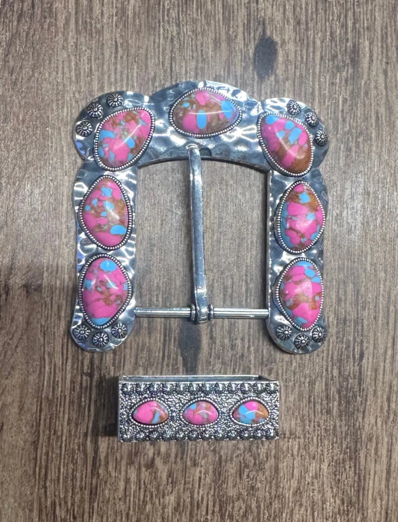 BUCKLE UP BELT BUCKLE PINK