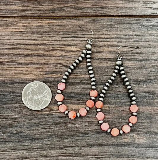 Handmade Hexa Gemstone Earrings