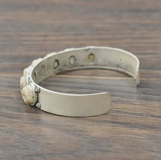White Turquoise Cuff Bracelet
