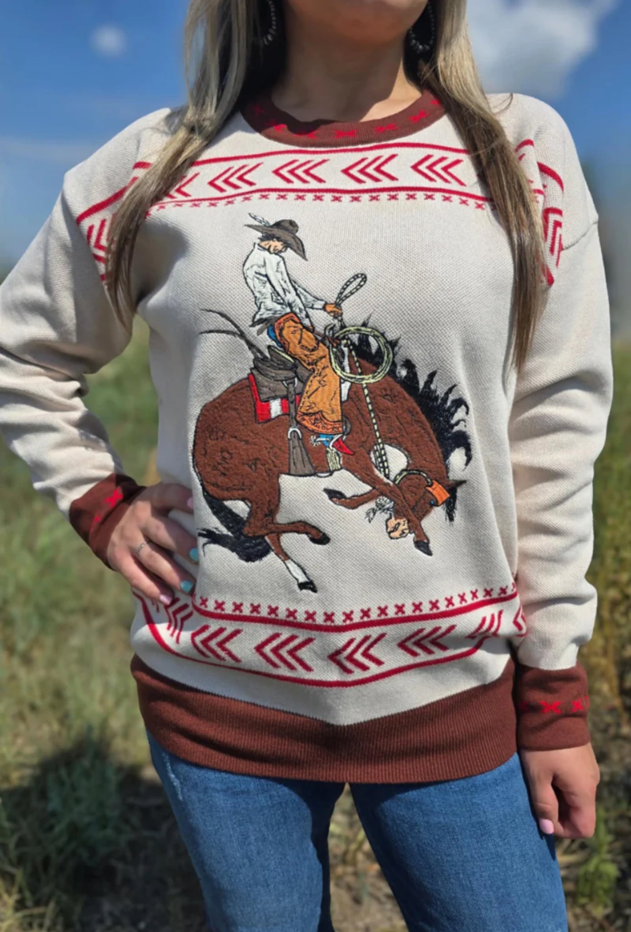 DUST AND SPURS KNIT SWEATER