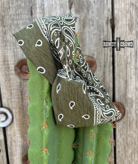 Bandit Bandana Headband Olive
