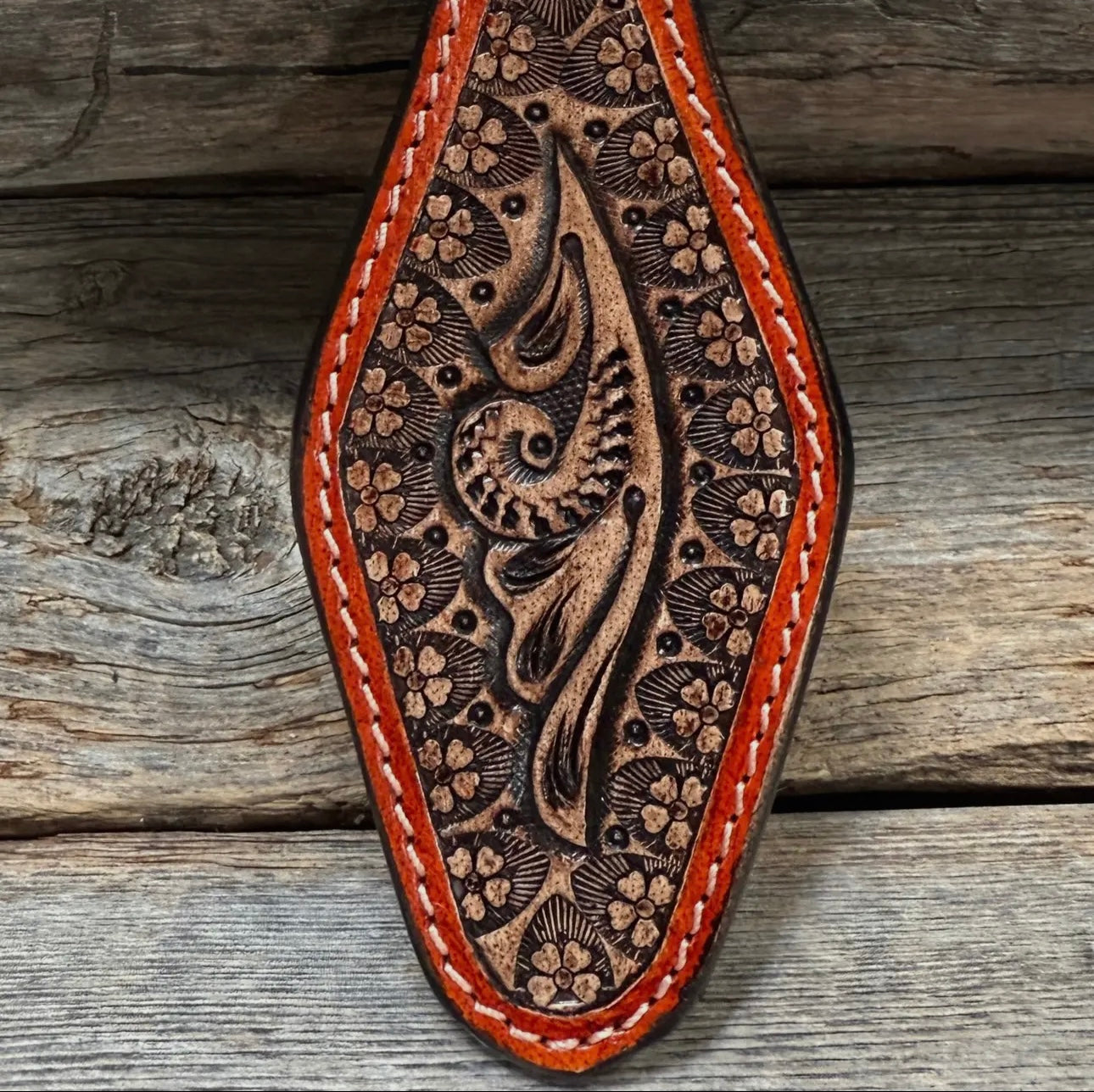 Two Tone Leather Hand Painted
Key Chain