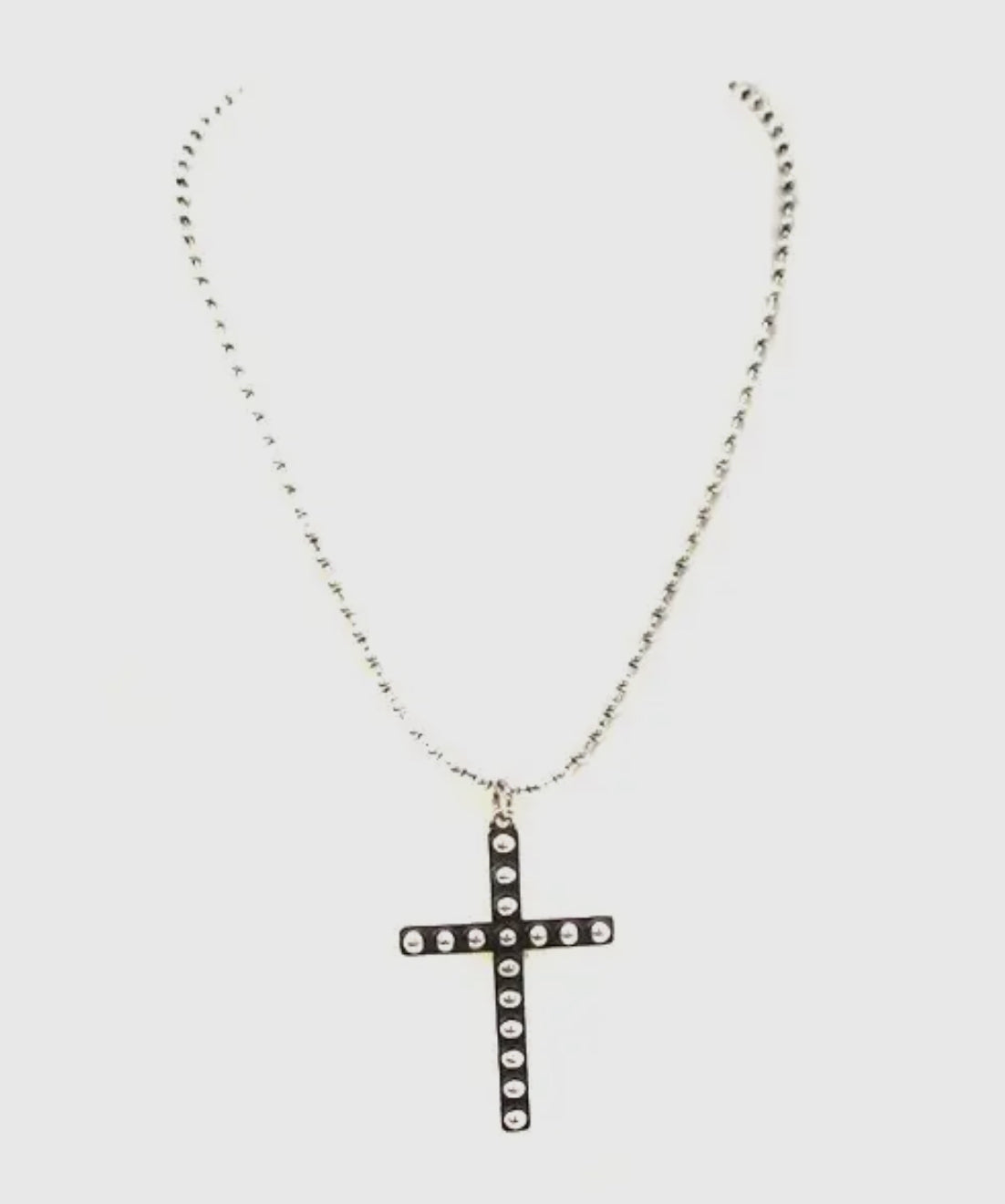 Western Bubble Cross Necklace