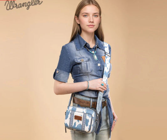 Wrangler Cow Print Crossbody Bag