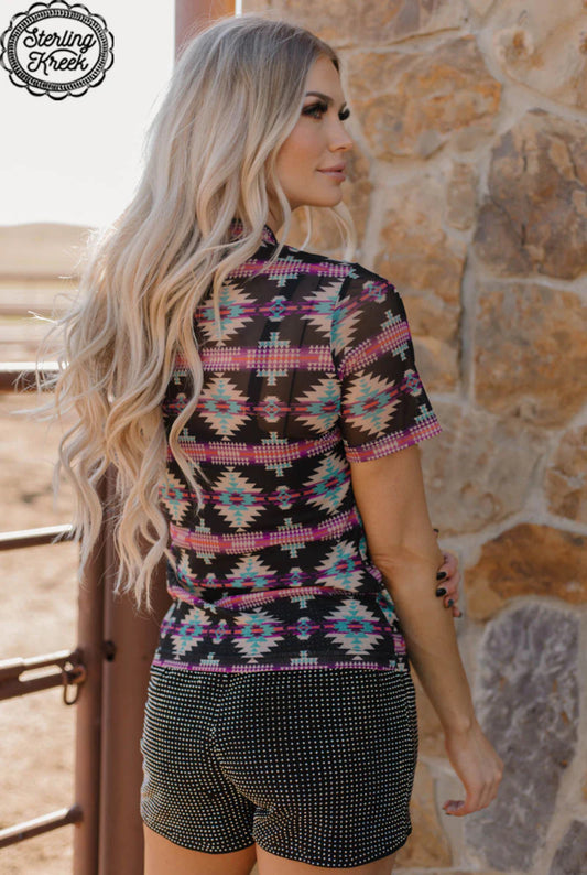 Cheyenne mesh tee (we also have the shorts!) ** SALE was 25.95 NOW 16.00 All sale items are final & no returns on sale items.