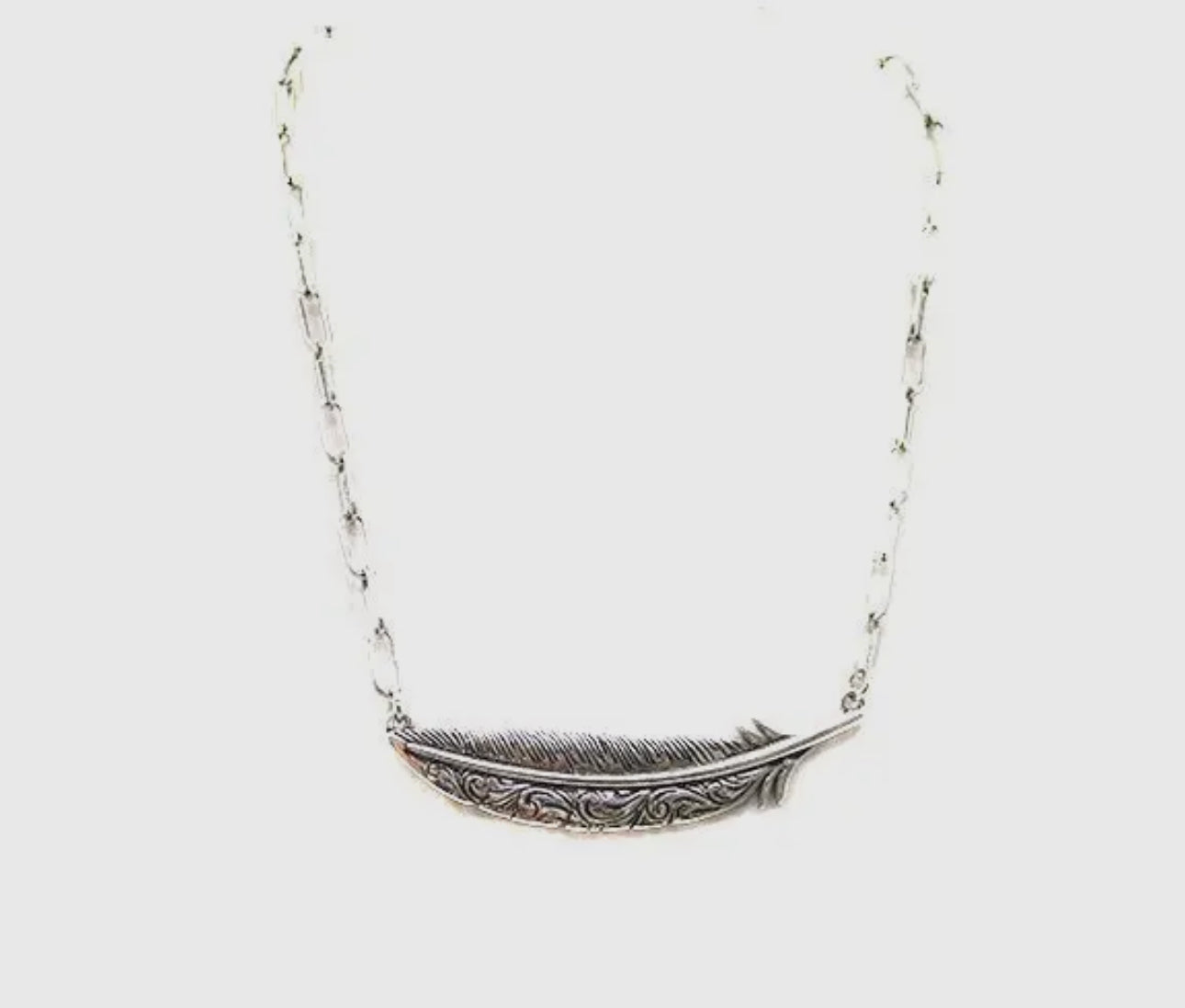 Western Feather Chain Necklace