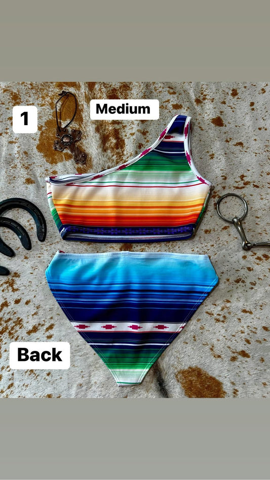SERAPE TWO-PIECE
BATHING SUIT **SALE was 25.00 NOW 18.00 All sale items are final & no returns on sale items.
