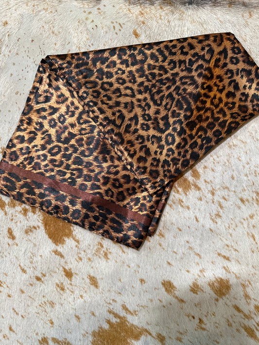 35X35"' Brown Leopard Wild Rag ( slide available as well)