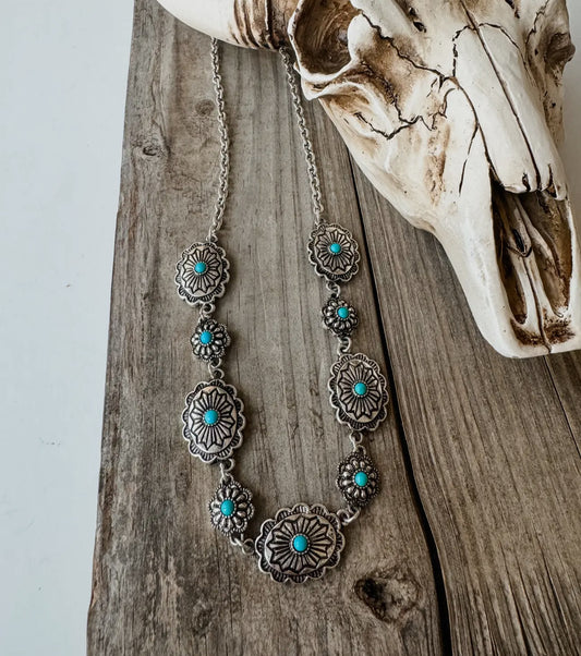 Western Conchos Link Necklace