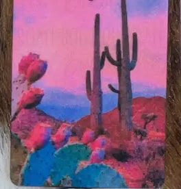 Vibrant cactus Country Freshie**scent: Drunken Cowboy-Smoothe coconut and rum with a hint of leather