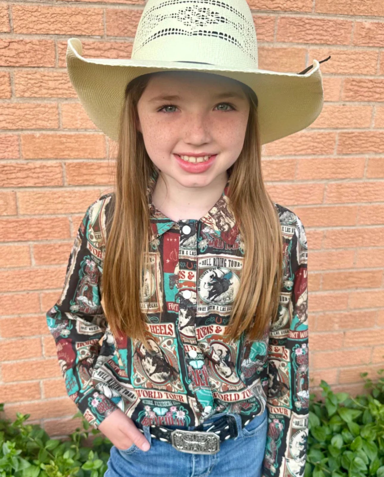 VINTAGE RODEO BUTTON UP KIDS