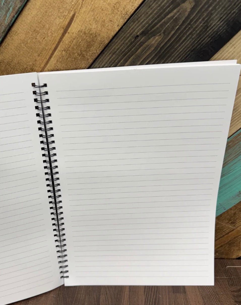 STITCHED IN BLACK LARGE NOTEBOOK
