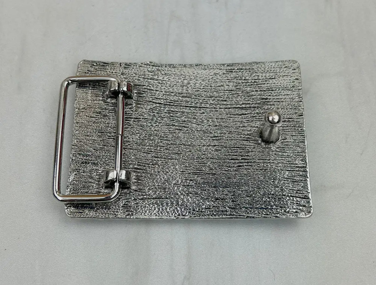 Silver Metal with
Blue Turquoise Stone Rectangle Belt
Buckle 3 inches width