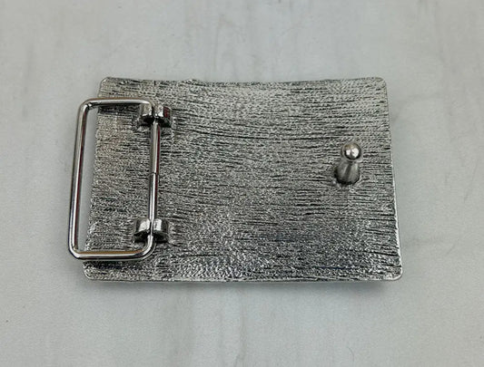 Silver Metal with
Blue Turquoise Stone Rectangle Belt
Buckle 3 inches width