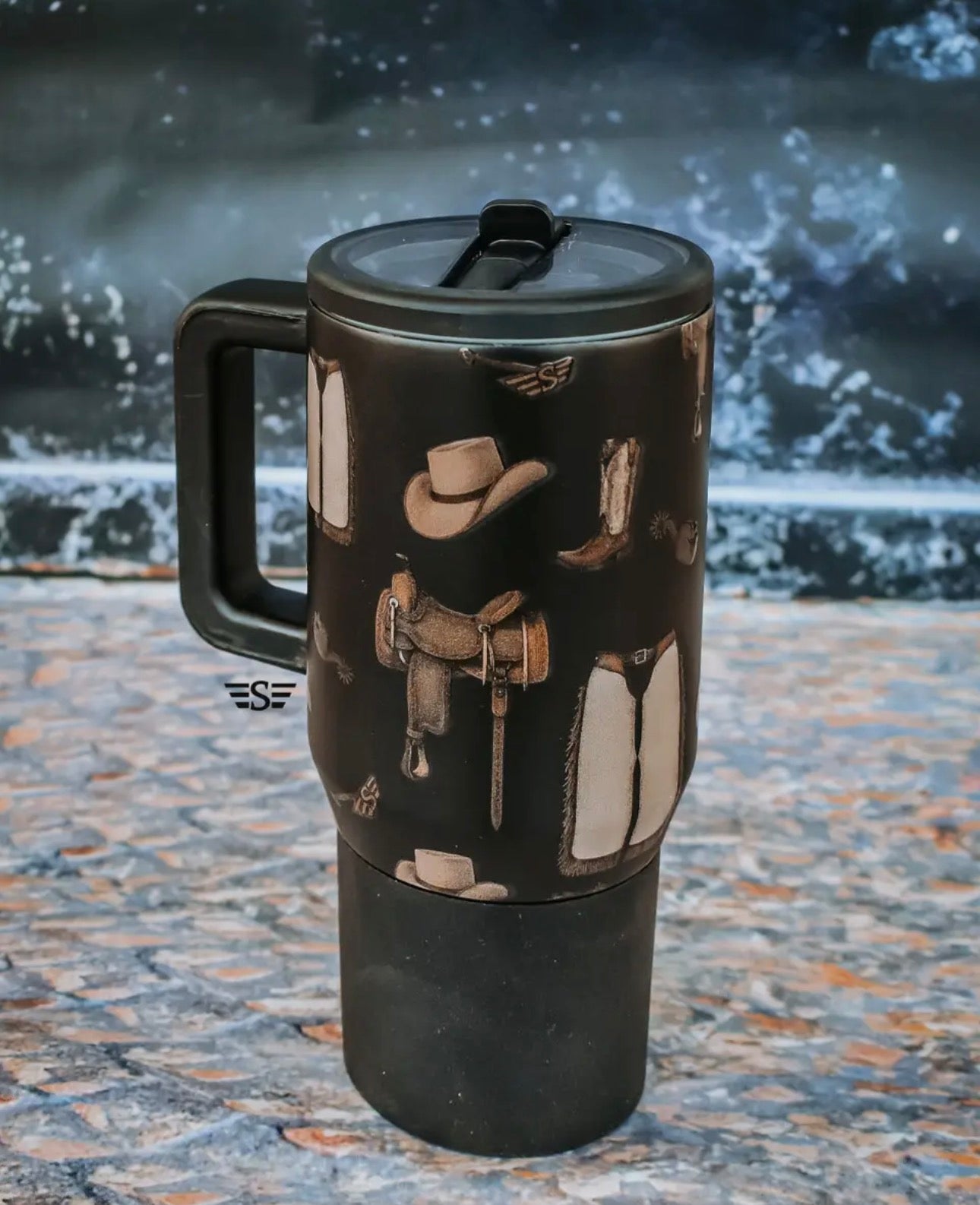 Classic Western Flip Top Tumbler 20oz