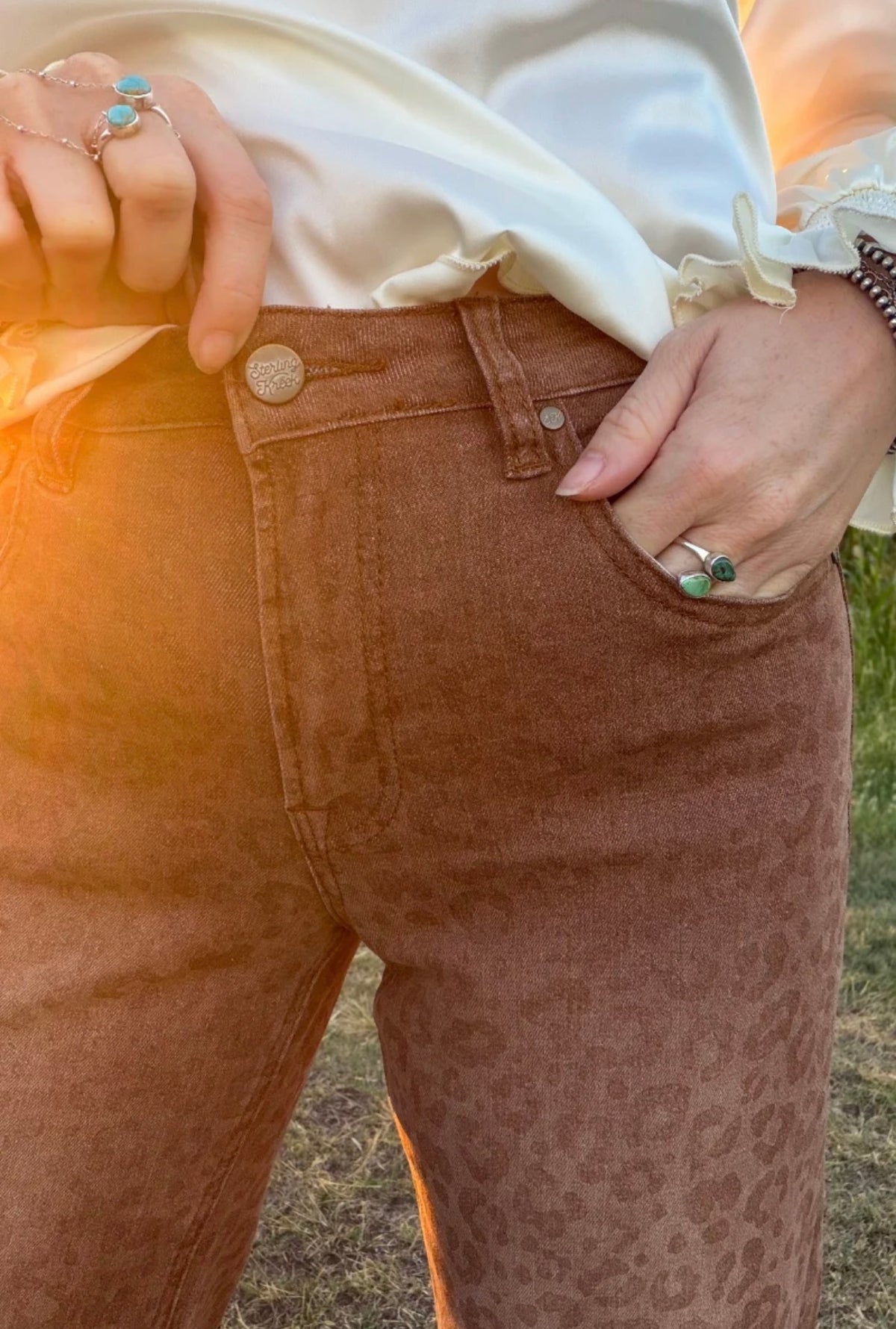 SAND CAT CUFFED JEANS