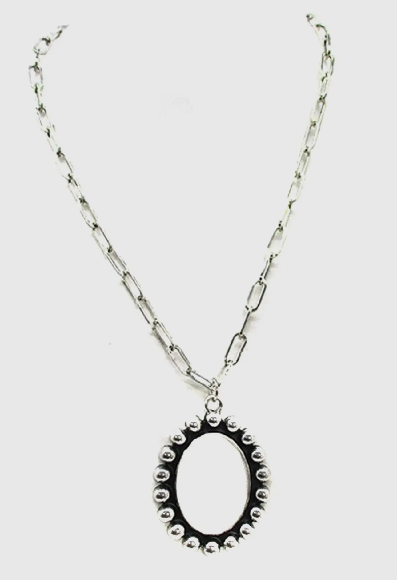 Western Oval Cut Bubble Necklace