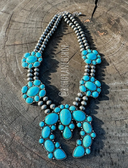 The Maya Western Chunky Squash
Blossom Necklace