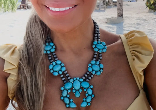 The Maya Western Chunky Squash
Blossom Necklace