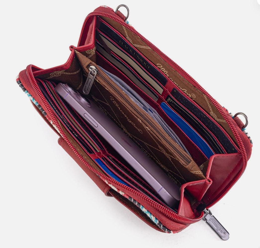 Wrangler Small Crossbody Wallet for Women RFID Blocking Phone Purse