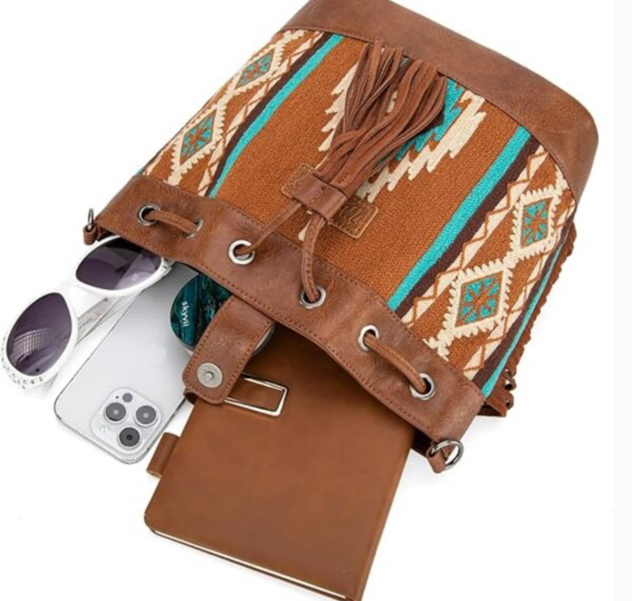 Wrangler Hobo Bags for Women Designer Aztec Bucket Purses Western Tapestry
