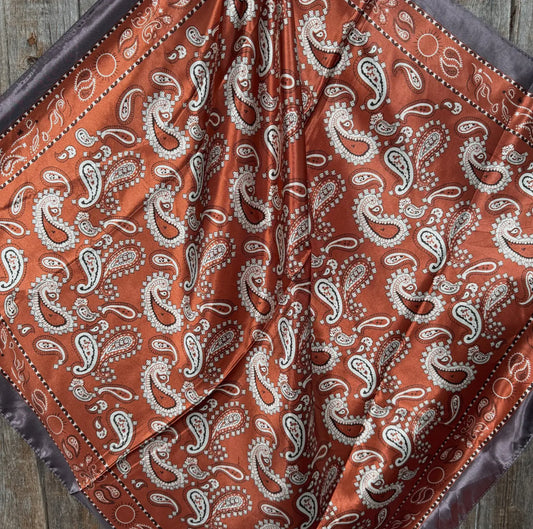 35X35" Rust and Brown Floral Paisley
Wild Rag