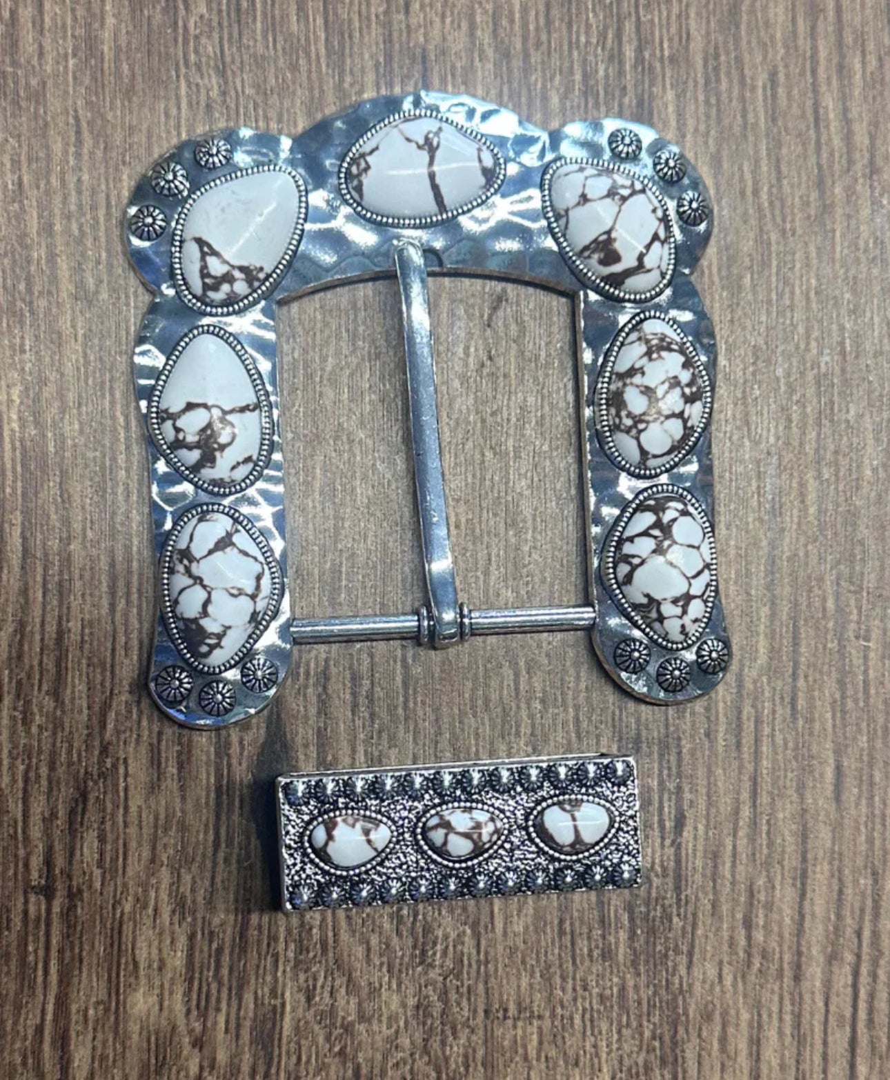 BUCKLE UP BELT BUCKLE WHITE