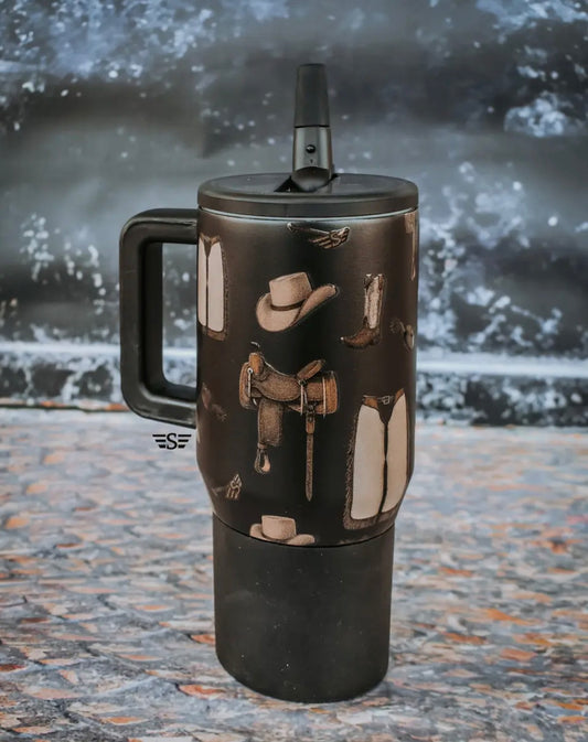 Classic Western Flip Top Tumbler 20oz