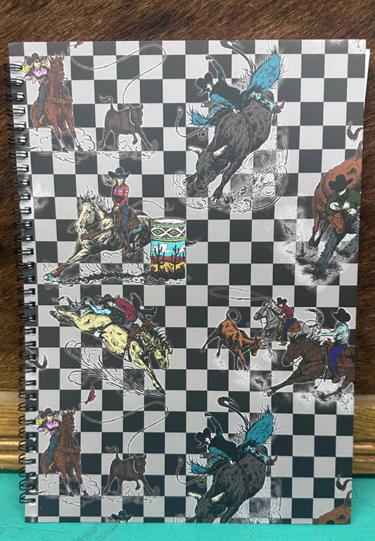 CHECKERED RODEO LARGE NOTEBOOK