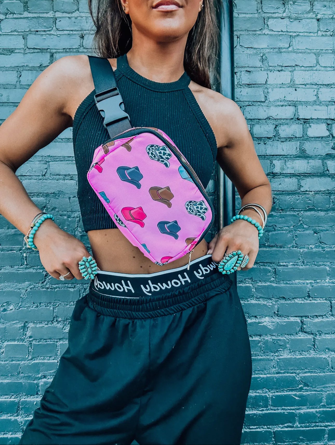 Pink cowboy hat crossbody bag**SALE** was 24.99 NOW 15.00