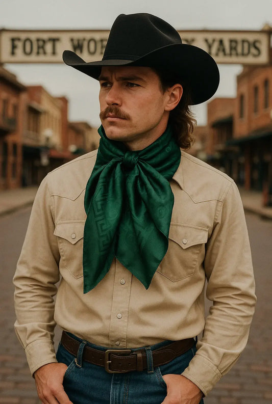 42X42" Emerald Jacquard XI Wild Rag