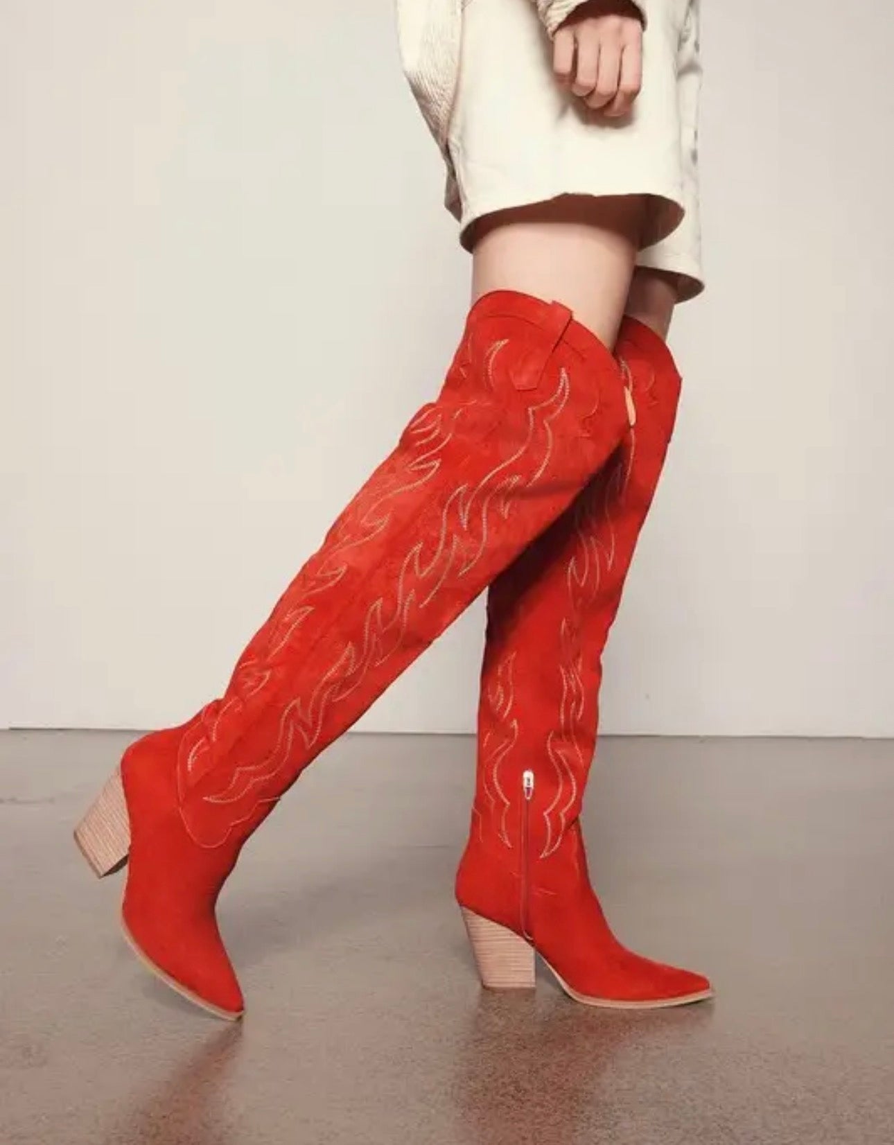 Abby Red High Shaft Western Boots 💋💋💋