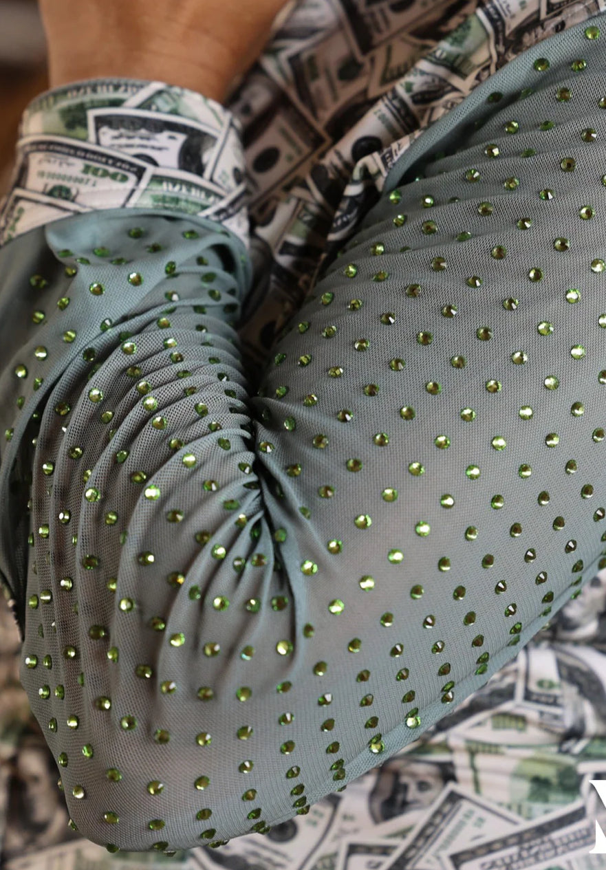 DADDY'S MONEY MESH SLEEVE PERFORMANCE RODEO SHIRT