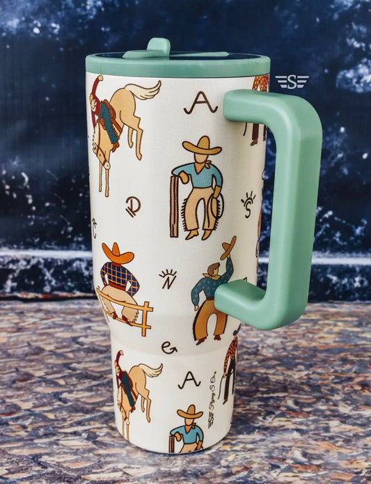 Life of A Cowboy Flip Lid Tumbler 32oz