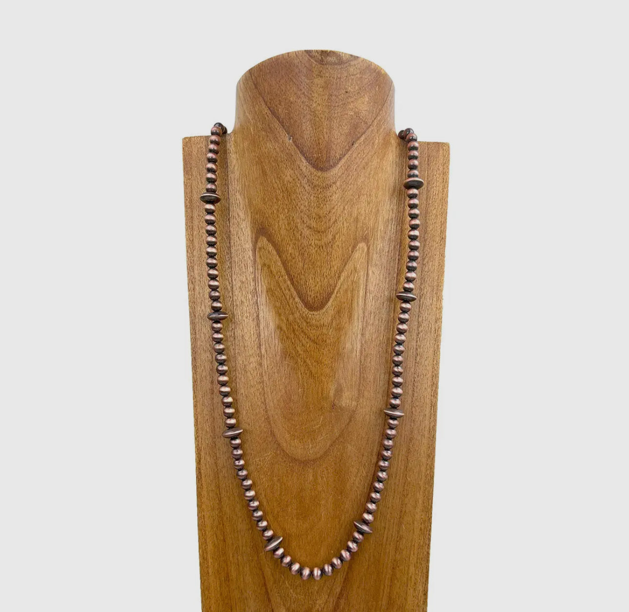36 Inches 8mm
Copper Navajo Pearl Beads Necklace