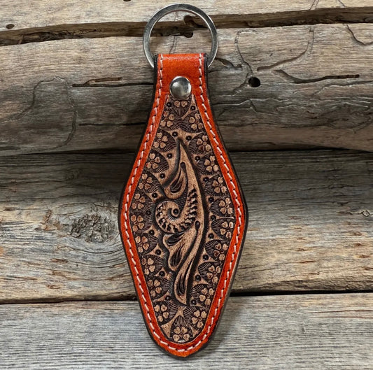 Two Tone Leather Hand Painted
Key Chain