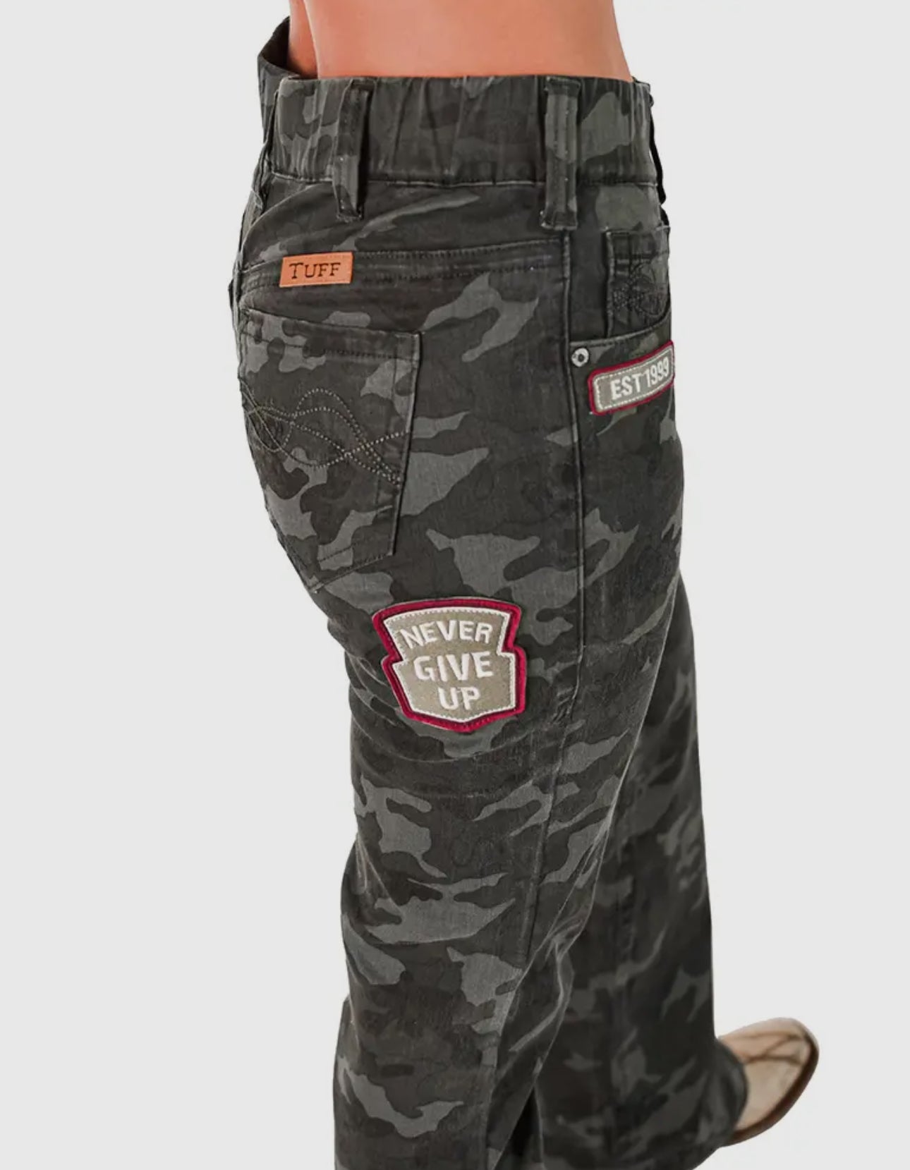 Cowgirl Tuff Co. Patched Camo Pull-On Trouser