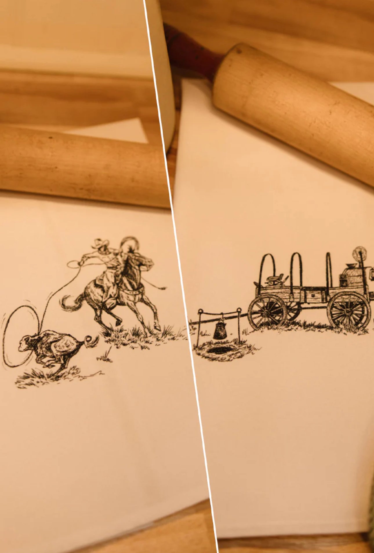 THE RANCHER COLLECTION TEA TOWELS (two towels included)