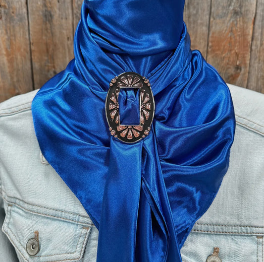 35X35" Solid Electric Blue Wild Rag (slide available on this page as well)